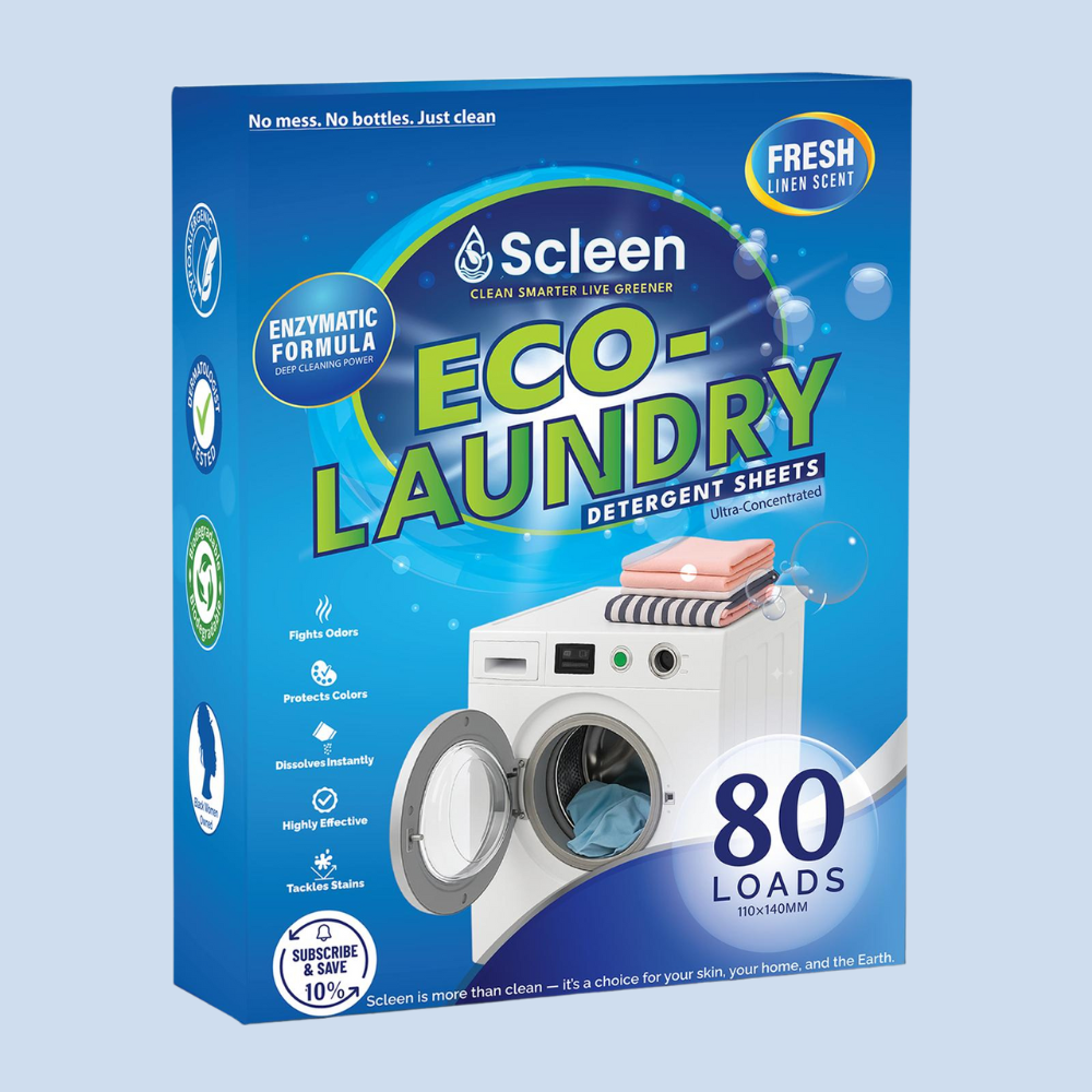 Ultra-concentrated detergent sheets that dissolve instantly _ tough on stains and odors, gentle on skin, and kind to the planet