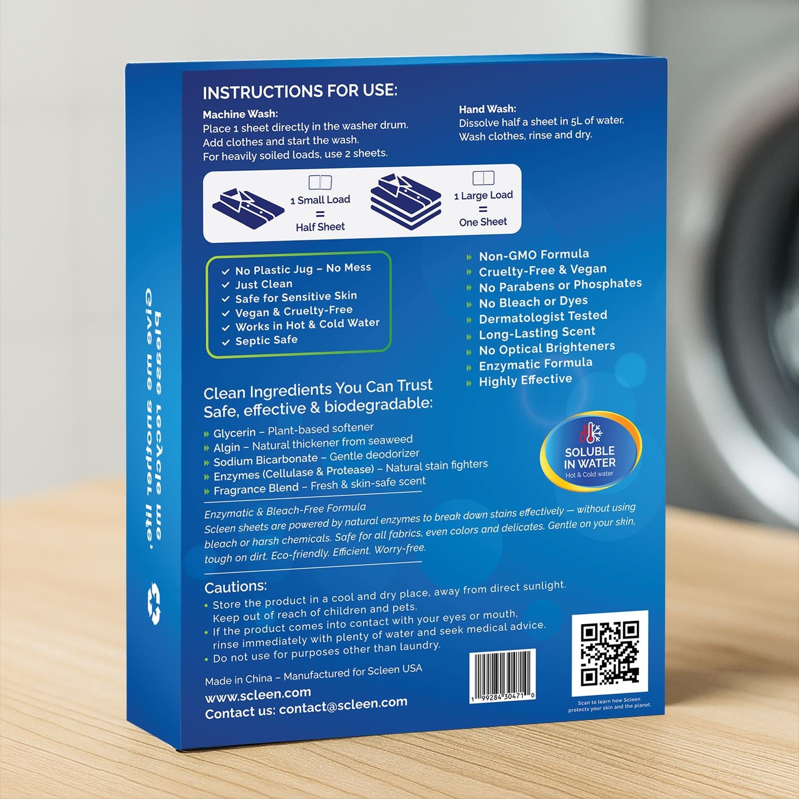 Ultra-concentrated detergent sheets that dissolve instantly _ tough on stains and odors, gentle on skin, and kind to the planet