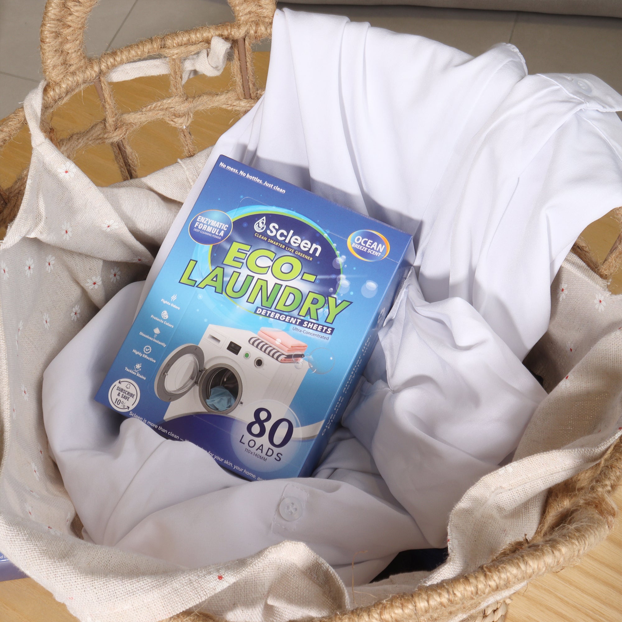 Ultra-concentrated detergent sheets that dissolve instantly _ tough on stains and odors, gentle on skin, and kind to the planet