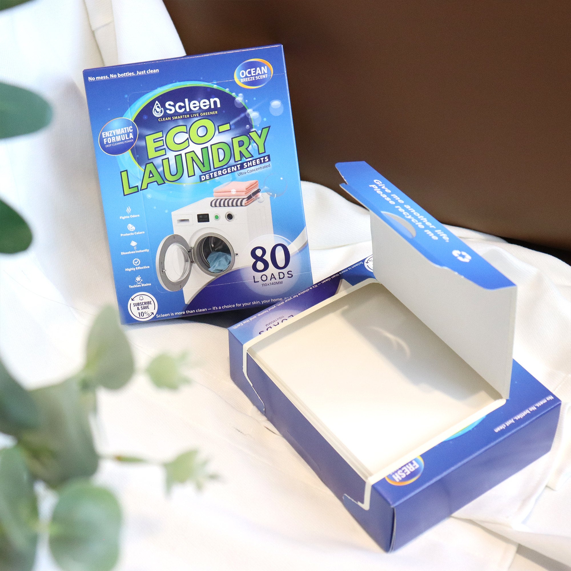 Ultra-concentrated detergent sheets that dissolve instantly _ tough on stains and odors, gentle on skin, and kind to the planet