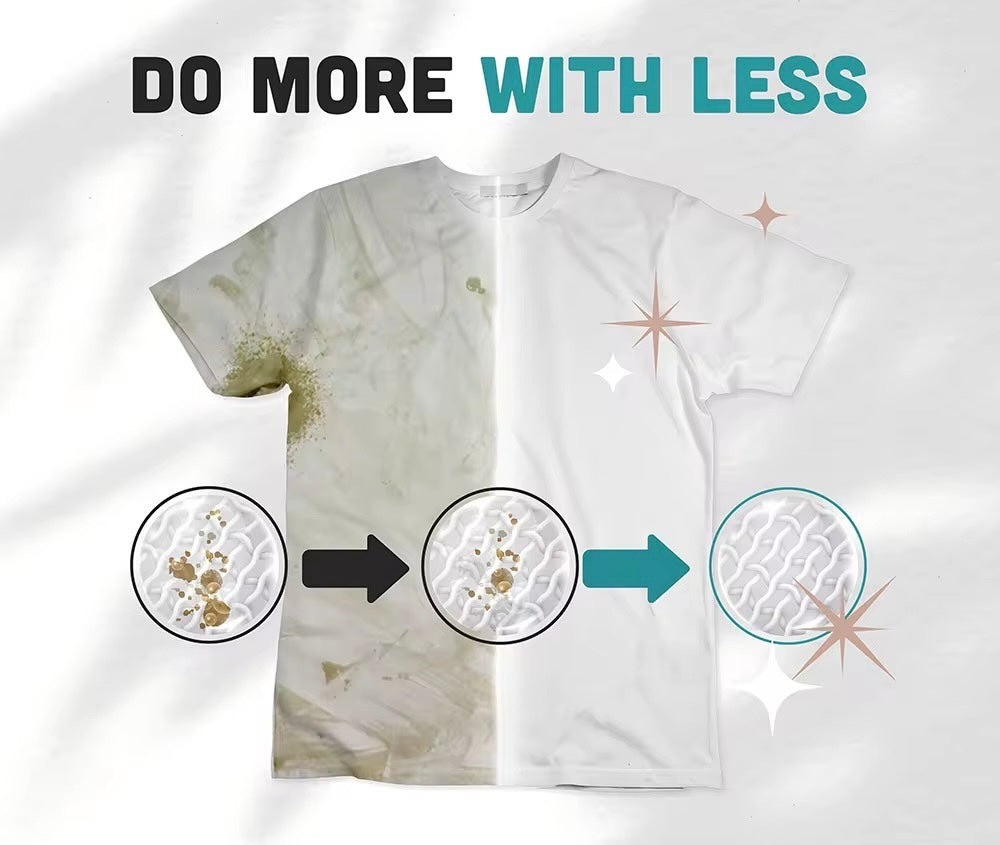Ultra-concentrated detergent sheets that dissolve instantly _ tough on stains and odors, gentle on skin, and kind to the planet